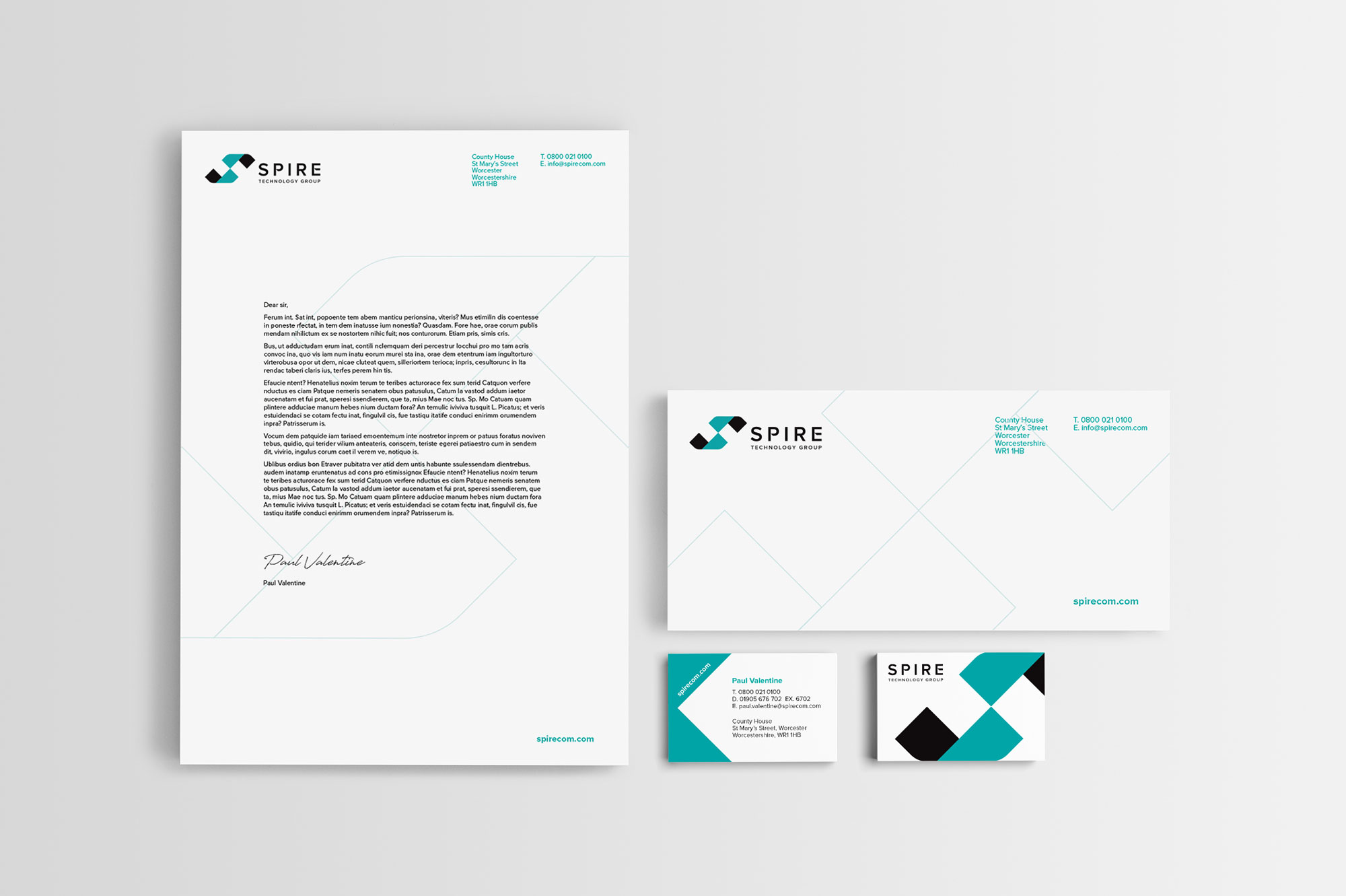 Spire Technology Group stationery